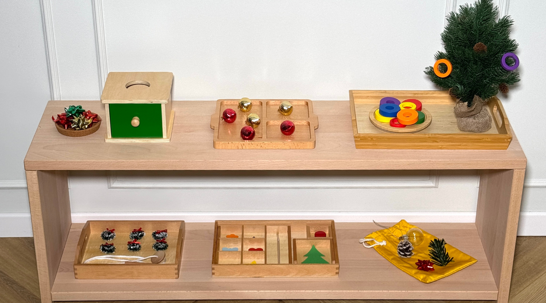 Activități Montessori de Crăciun pentru copii 0-3 ani
