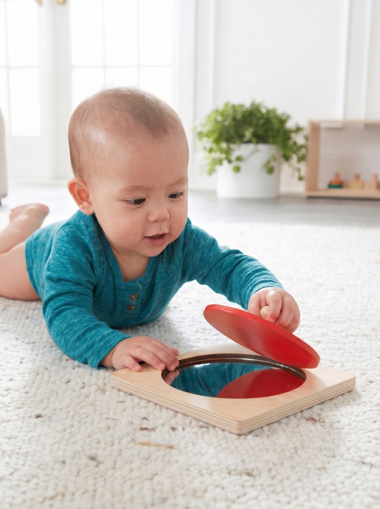 Puzzle Montessori cu oglinda