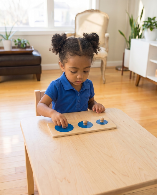 Set de 2 Puzzle-uri Montessori cu forme geometrice