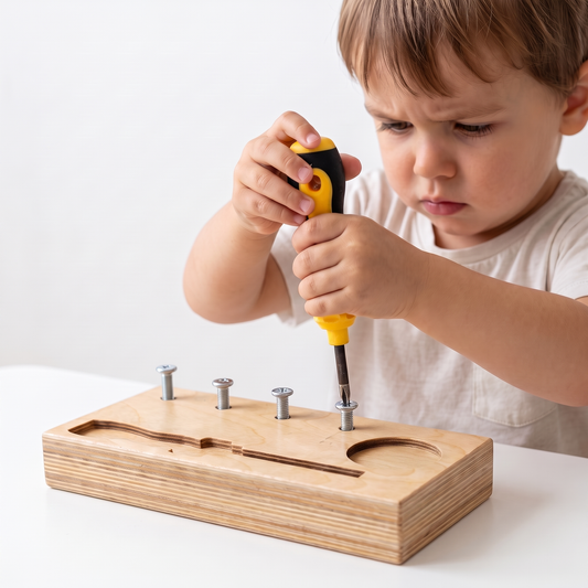 Joc Montessori cu surubelnita